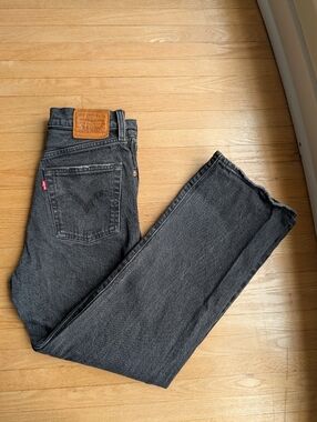 Levi’s Premium Ribcage Straight Jeans - Black - Size 26